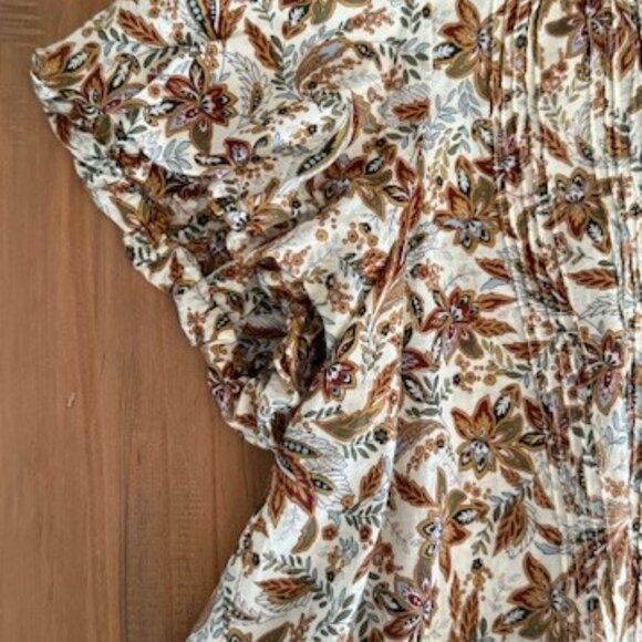 Dôen MILLIE TOP -- BLANC NARCISSUS FLORAL - Picture 3 of 7